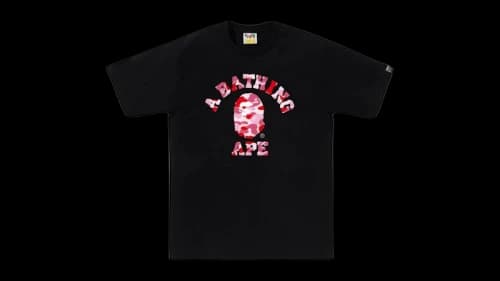 BAPE ABC Camo College (SS25) Tee Black/Pink