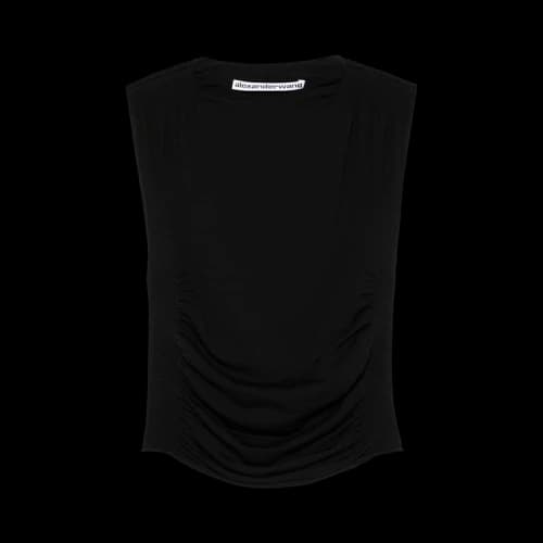 Alexander Wang Ruched Tank 'Black'
