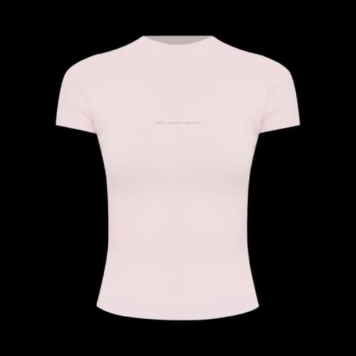 Alexander Wang Jacquard Logo Short-Sleeve Crewneck Top 'Light Pink'