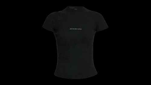 Alexander Wang Women's Jacquard Logo Short Sleeve Crewneck Top Black