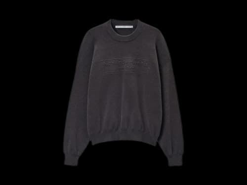 Alexander Wang Embossed Logo Ribbed Pullover Grey