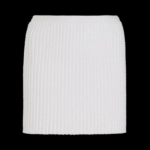 Alexander Wang Clear Crystal Rib Mini Skirt 'White'