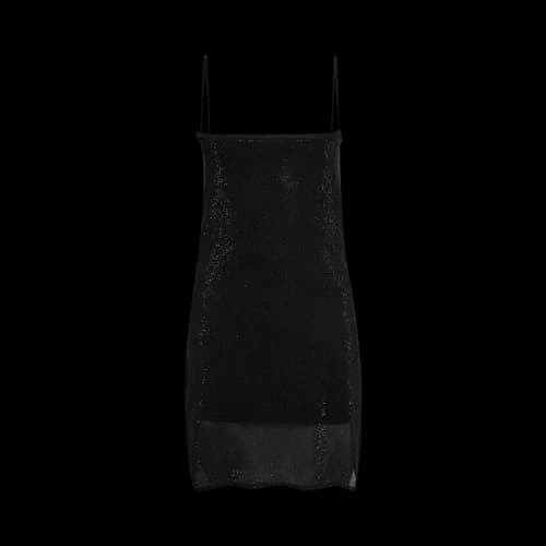 Alexander Wang Mini Slip Dress W/ Clear Bead Hotfix 'Black'
