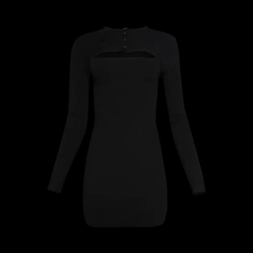 Alexander Wang Cropped Cardigan W/ Cami Mini Dress Twinset 'Black'