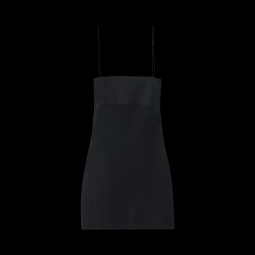 Alexander Wang Cami Band Mini Slip Dress W/ Logo Jacquard 'Black'