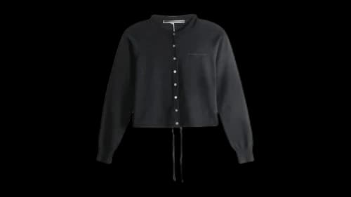 Alexander Wang Women's Drawstring Hem Cardigan Black