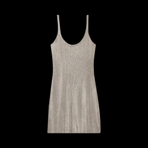Alexander Wang Scoop Neck Dress With Clear Bead Hotfix 'Champagne'