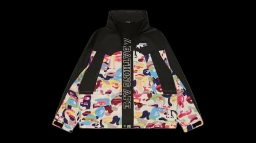 BAPE x KidSuper Camo Snowboard Jacket Multicolor