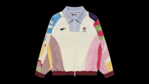 BAPE x KidSuper Patchwork Track Jacket Multicolor