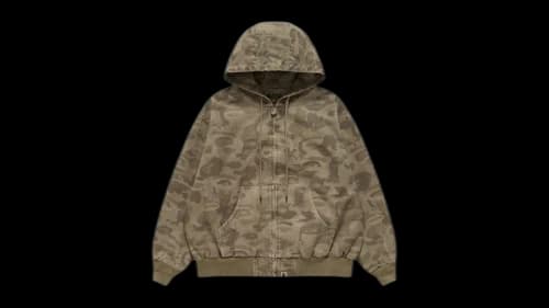 BAPE x KidSuper Solid Camo Jacquard Jacket Beige