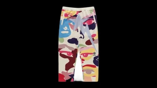 BAPE x KidSuper Patchwork Track Pants Multicolor