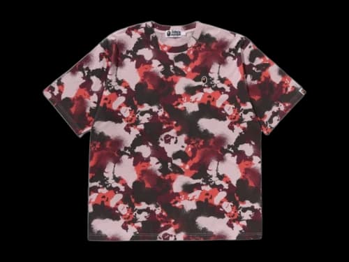 BAPE Map Camo Ape Head One Point Relaxed Fit Tee Red