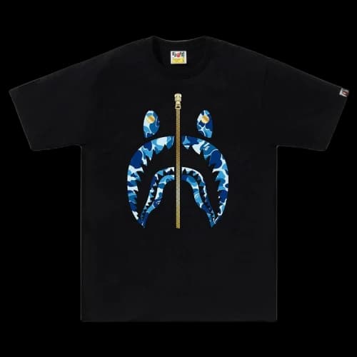 BAPE ABC Camo Shark Tee 'Black/Blue'