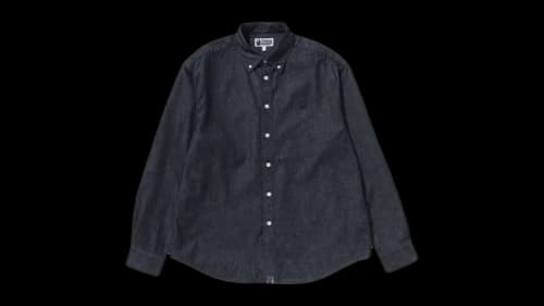 BAPE One Point Light Weight Denim L/S Shirt Indigo