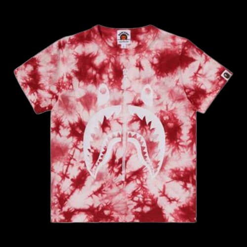 BAPE Kids Shark Tie Dye Tee 'Red'