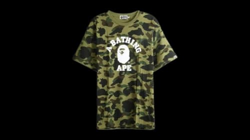 BAPE 1st Camo College Tee (SS26) Green