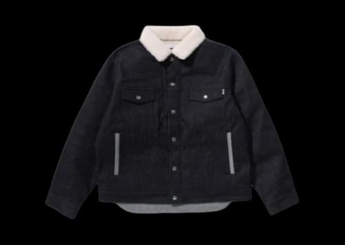 BAPE Down Wide Denim Jacket Indigo