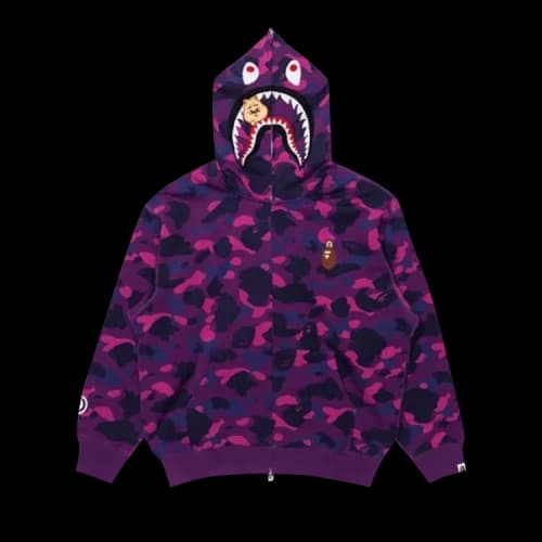 BAPE x Stray Kids Han Shark Full Zip Hoodie 'Purple'