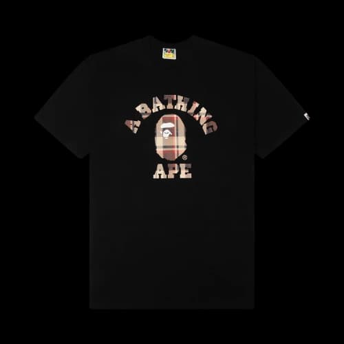 BAPE Check By Bathing Ape Tee 'Black/Red'