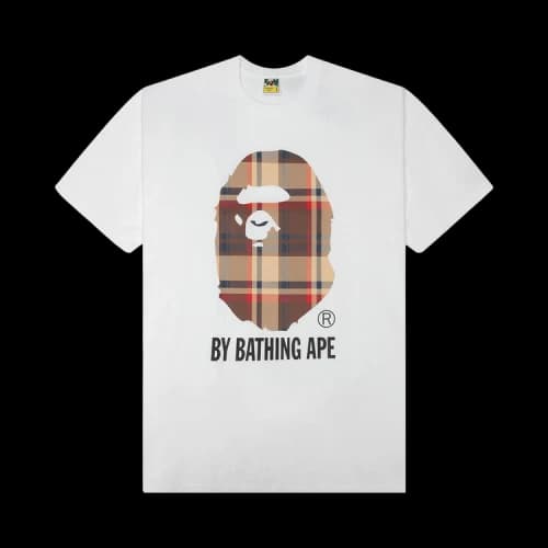 BAPE Check By Bathing Ape Tee 'White/Red'