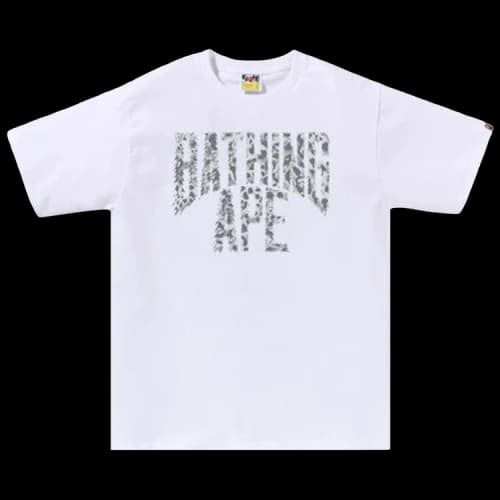 BAPE Wild Leopard Pattern NYC Logo Tee 'White/Grey'