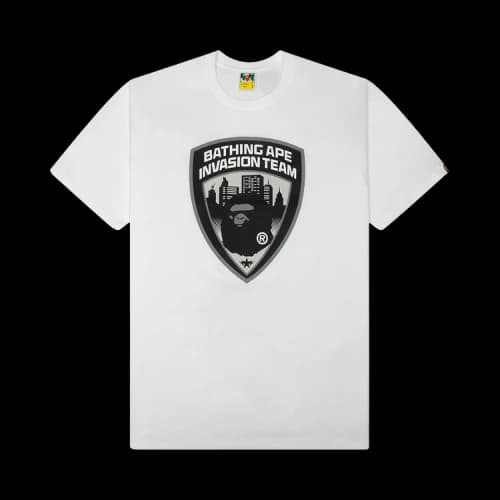 BAPE Security Emblem Tee 'White'