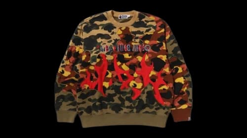 BAPE 1st Camo Upcycled Relaxed Fit Crewneck Sweatshirt Multi