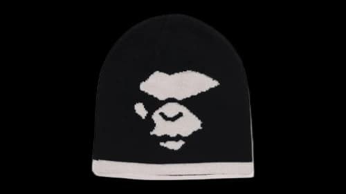 BAPE Mad Face Knit Cap Black