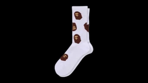 BAPE Ape Head Pattern Socks (FW25) White