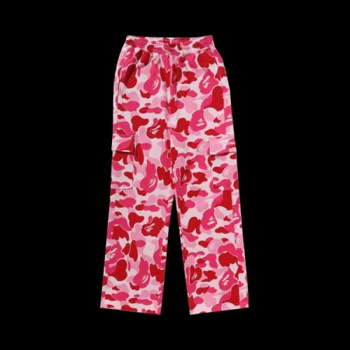 BAPE ABC Camo A Bathing Ape Logo Straight Sweatpants 'Pink'