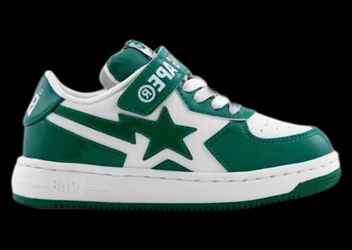 A Bathing Ape Bape Sta Icon Low #1 Green (Kids)