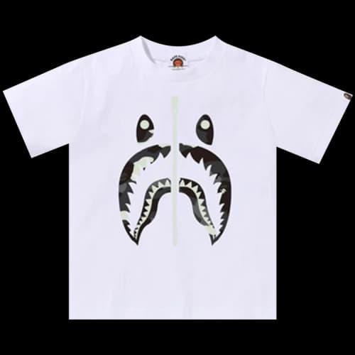 BAPE Kids City Camo Shark Tee 'White'