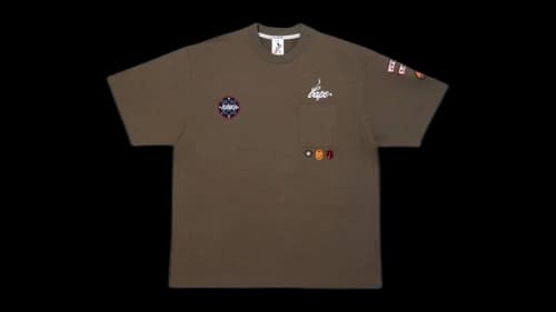 BAPE x Kazuki Kuraishi Multi Patch Military Tee Olivedrab
