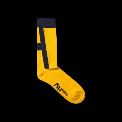 BAPE x Kazuki Kuraishi A Logo Socks 'Yellow'