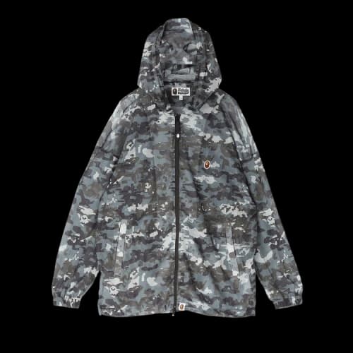 BAPE Multi Pixel Camo Mesh Hoodie Jacket 'Black'