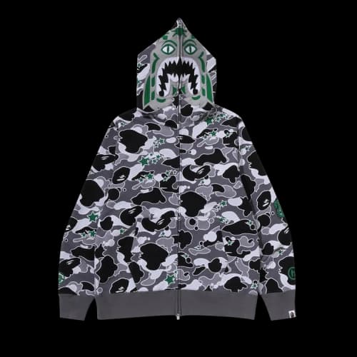 BAPE x Hidden Sta Camo Tiger Full Zip Hoodie 'Grey'