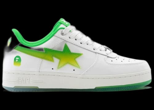 A Bathing Ape Bape Sta #4 Green White