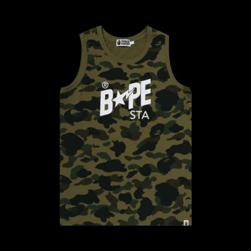 BAPE 1st Camo Bape Sta Tank Top 'Green'
