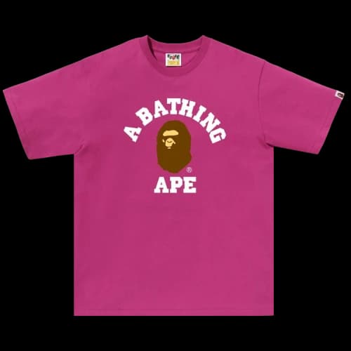 BAPE College Tee 'Pink'