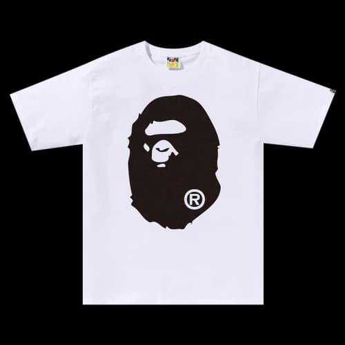 BAPE Line Camo Big Ape Head Tee 'White'