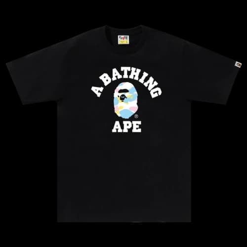 BAPE New Multi Camo College Tee 'Black'