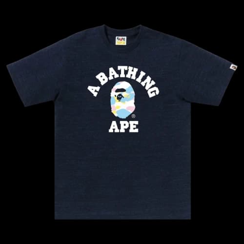 BAPE New Multi Camo College Tee 'Blue'