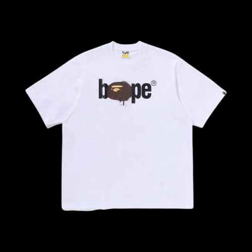BAPE Graffiti Bape Logo Relaxed Fit Tee Tee 'White'