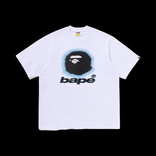 BAPE Spray Ape Head Box Relaxed Fit Tee 'White'