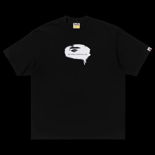 BAPE A Bathing Ape Graffiti Ape Face T-Shirt 'Black'