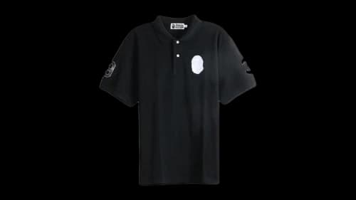 BAPE Large Ape Head Relaxed Fit Polo Black