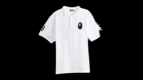 BAPE Large Ape Head Relaxed Fit Polo White