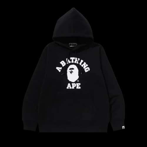 BAPE College Pullover Hoodie 'Black'