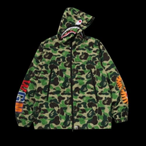 BAPE ABC Camo Shark Hoodie Jacket 'Green'