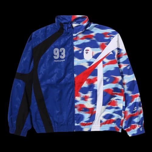 BAPE Split Stand Collar Track Jacket 'Blue'